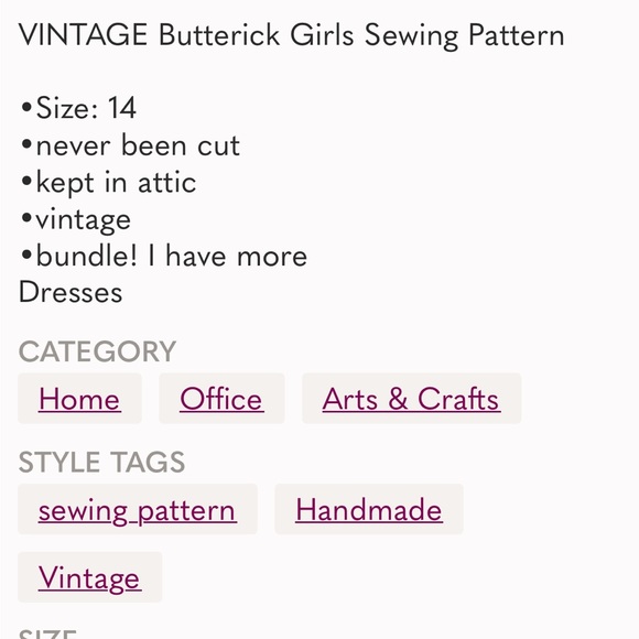 BUTTERICK vintage kid sewing pattern - Picture 3 of 3